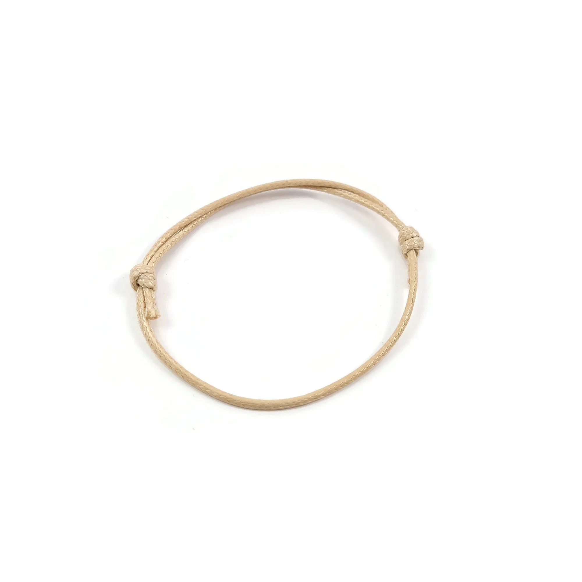 1 Adjustable waxed cord bracelet