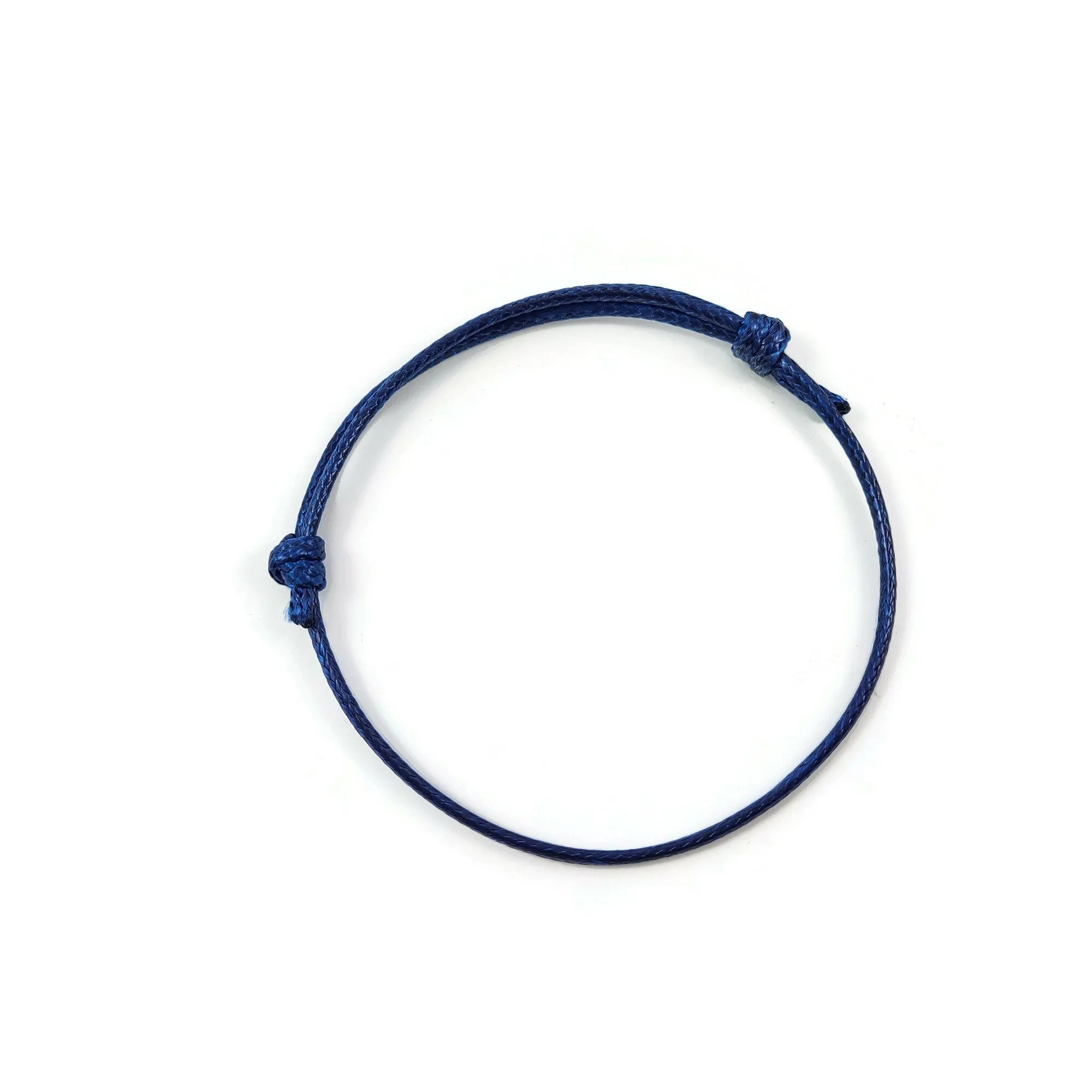 1 Adjustable waxed cord bracelet