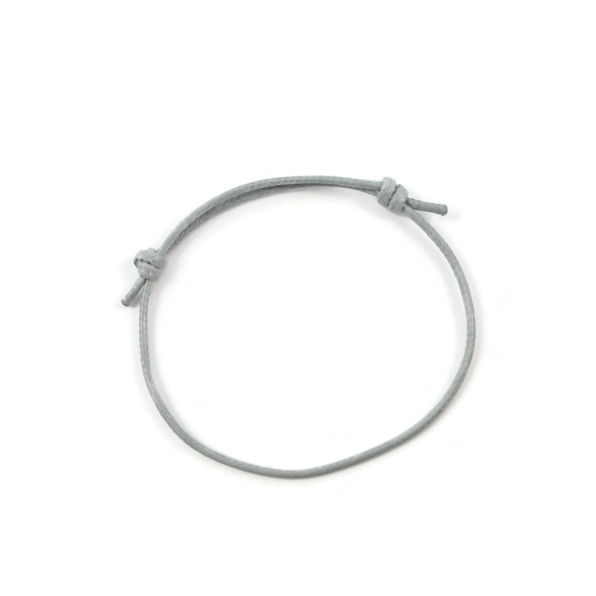 1 Adjustable waxed cord bracelet
