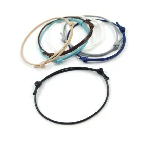 1 Adjustable waxed cord bracelet