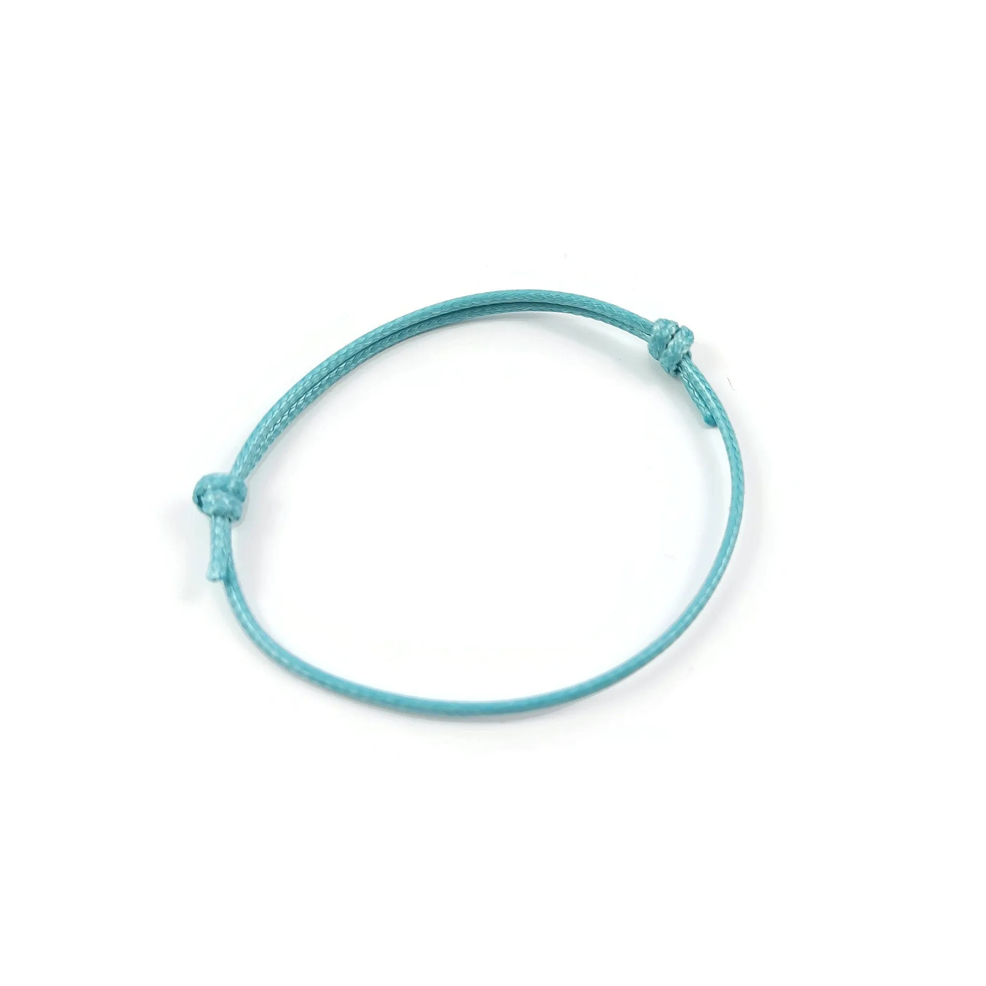 1 Adjustable waxed cord bracelet