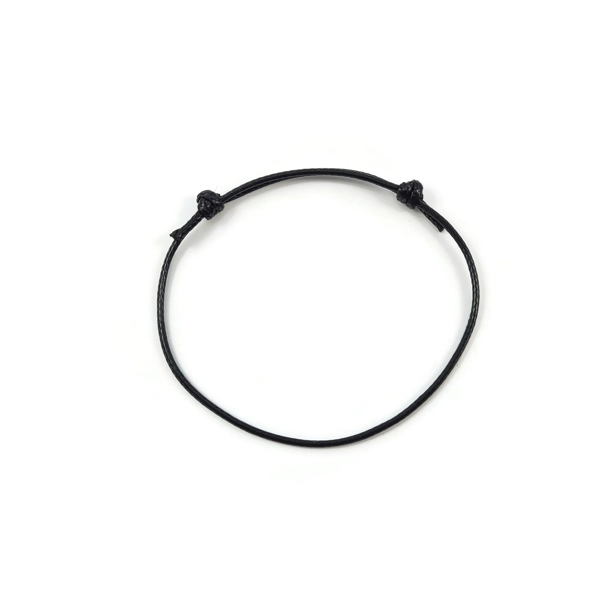 1 Adjustable waxed cord bracelet