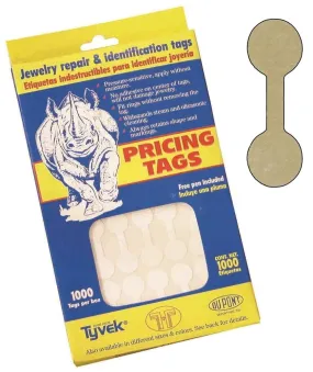 1000 Original Tyvek Dumbell Jeweller Repair, Price and Identification tags