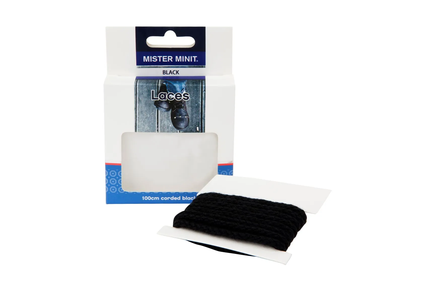 100cm Corded Black Laces