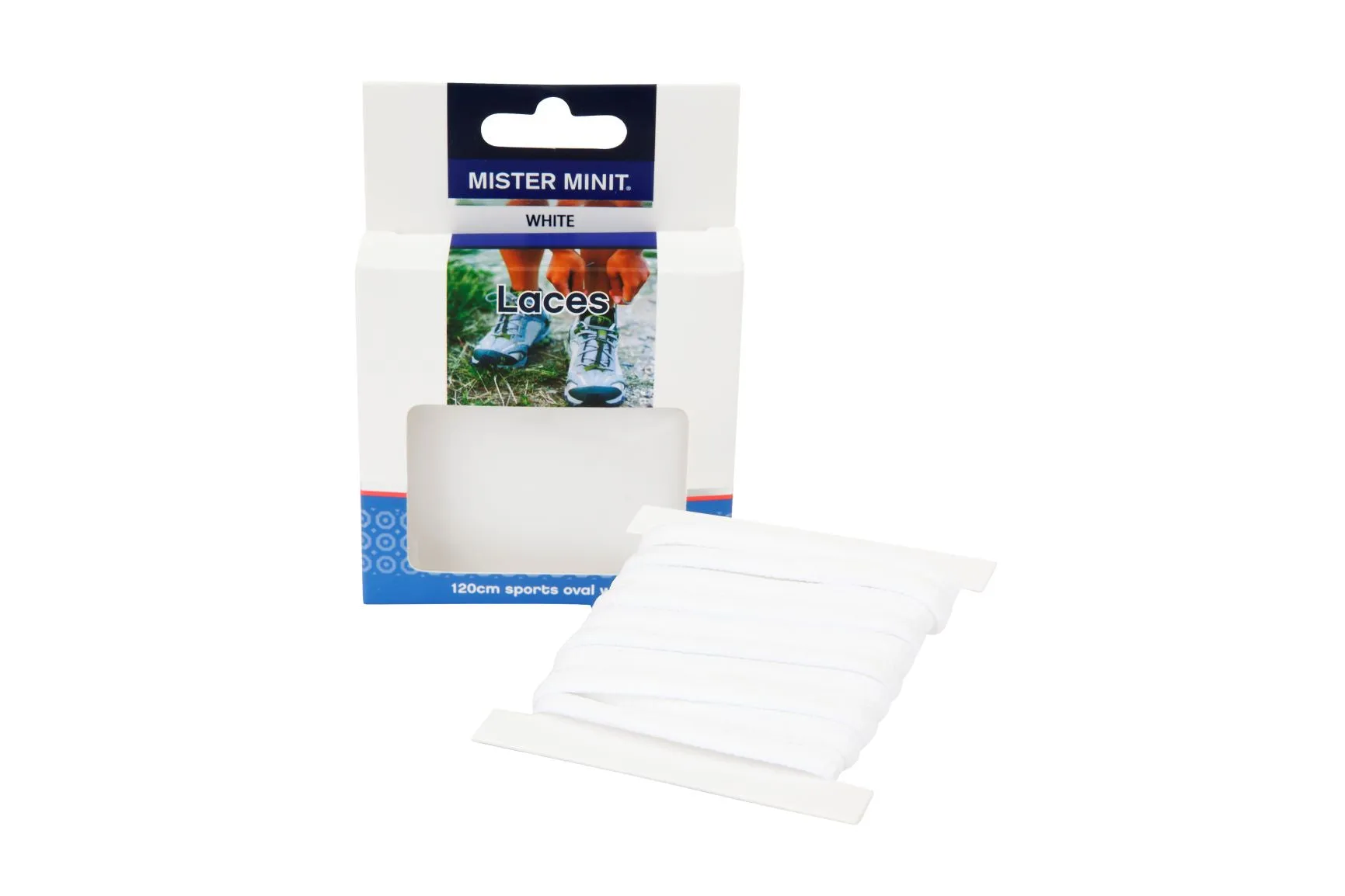 120cm Sports Oval White Laces