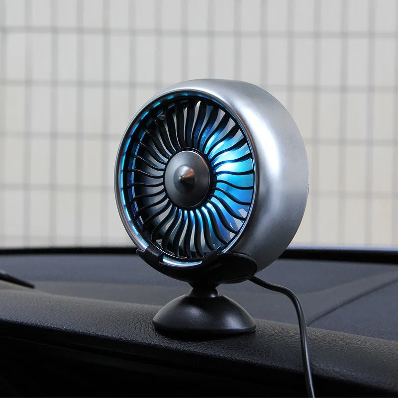 12V Electric Car Fan 360 Degree Rotatable Car Auto Cooling Air