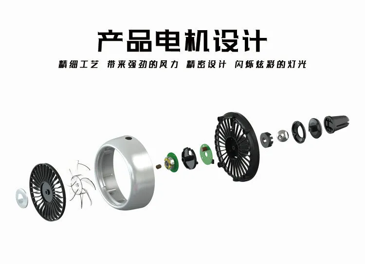 12V Electric Car Fan 360 Degree Rotatable Car Auto Cooling Air