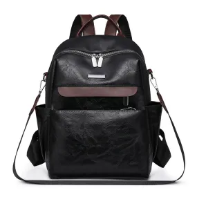 2025 2025 new contrasting color women's backpack casual large-capacity commuter backpack multi-functional versatile portable shoulder bag