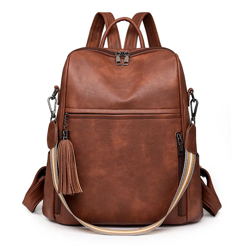 2025 2025 spring women's backpack New new retro casual backpack multi-functional large-capacity shoulder messenger bag