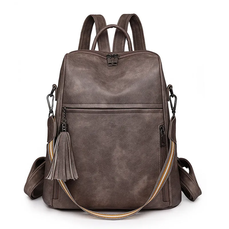 2025 2025 spring women's backpack New new retro casual backpack multi-functional large-capacity shoulder messenger bag