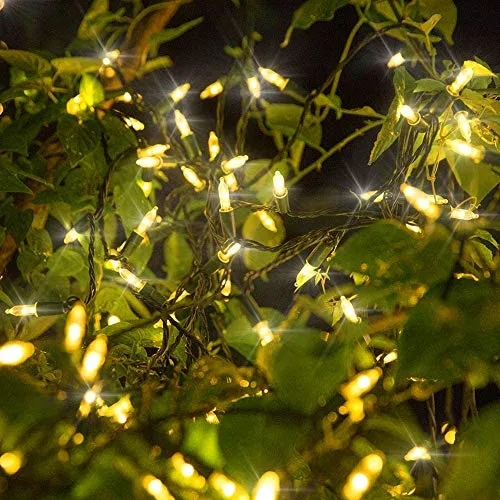 300 LED Christmas Mini String Lights - 99ft - Fairy Lights with Safe Adapter - Warm White