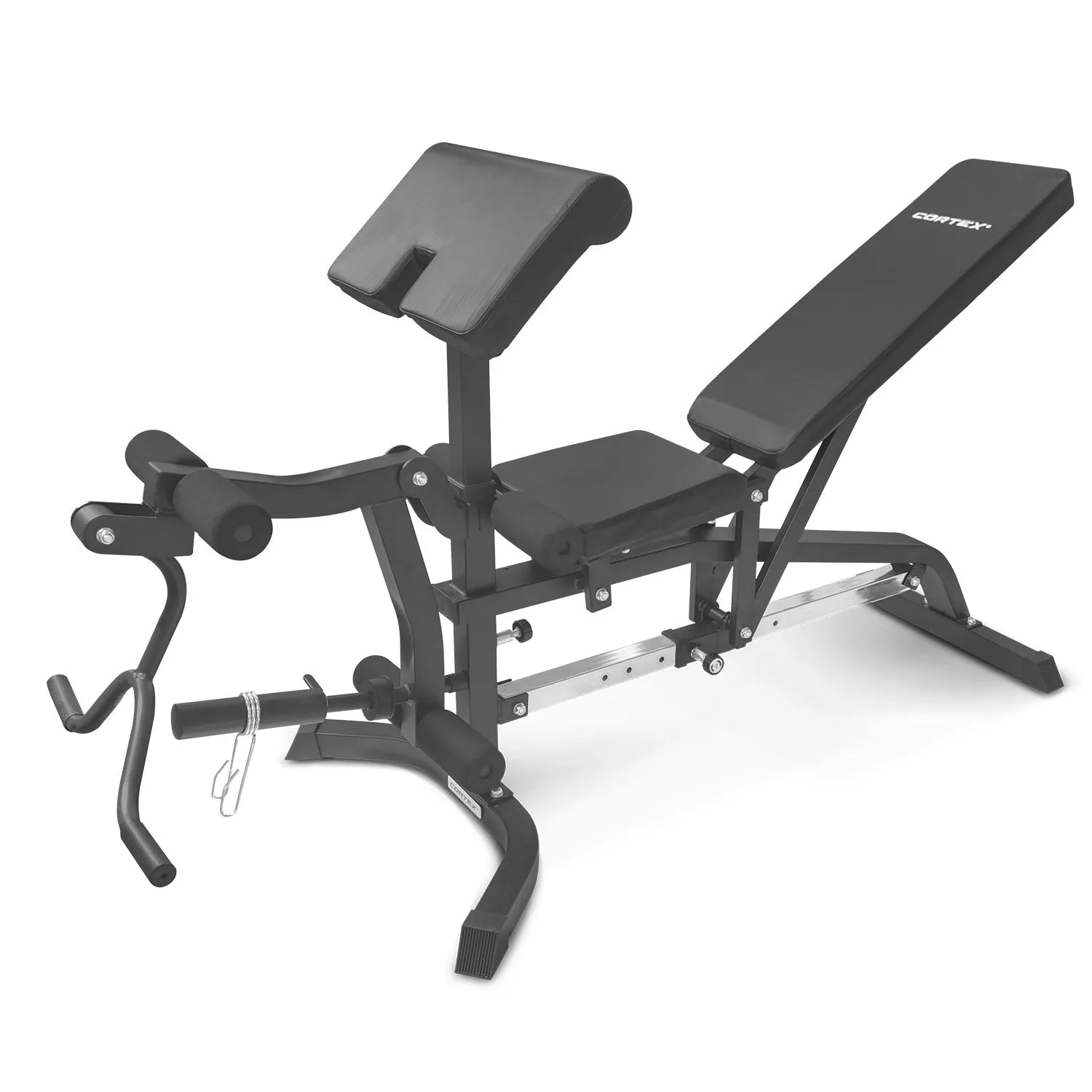 Adjustable FID Bench   79kg Weight Plates & Dumbbells - CORTEX