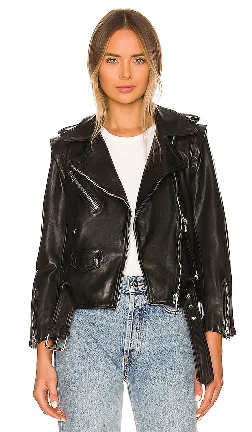 ALLSAINTS Morgan Biker Jacket in Black