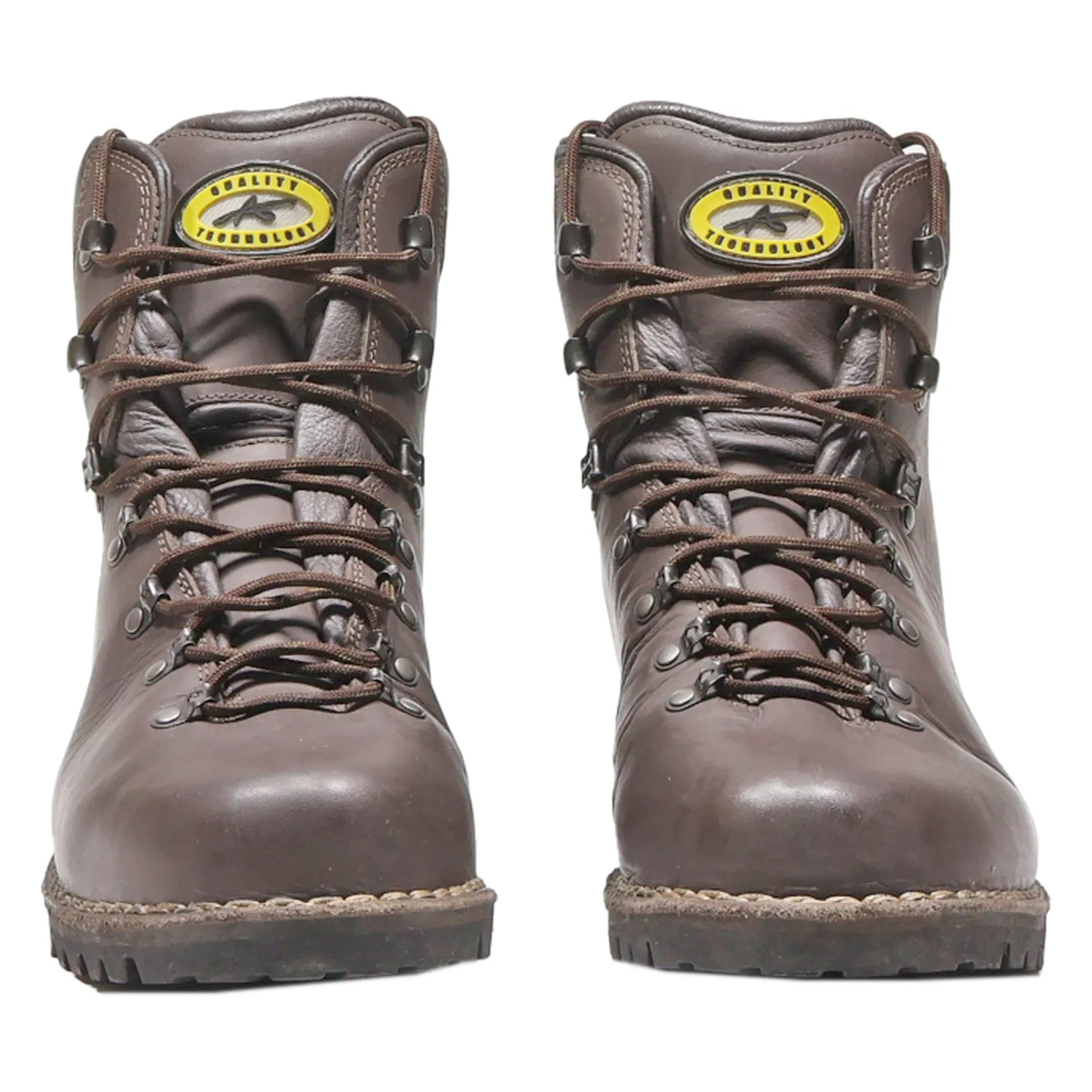 ANDREW Hiking Boots Brown Leather Mens UK 12