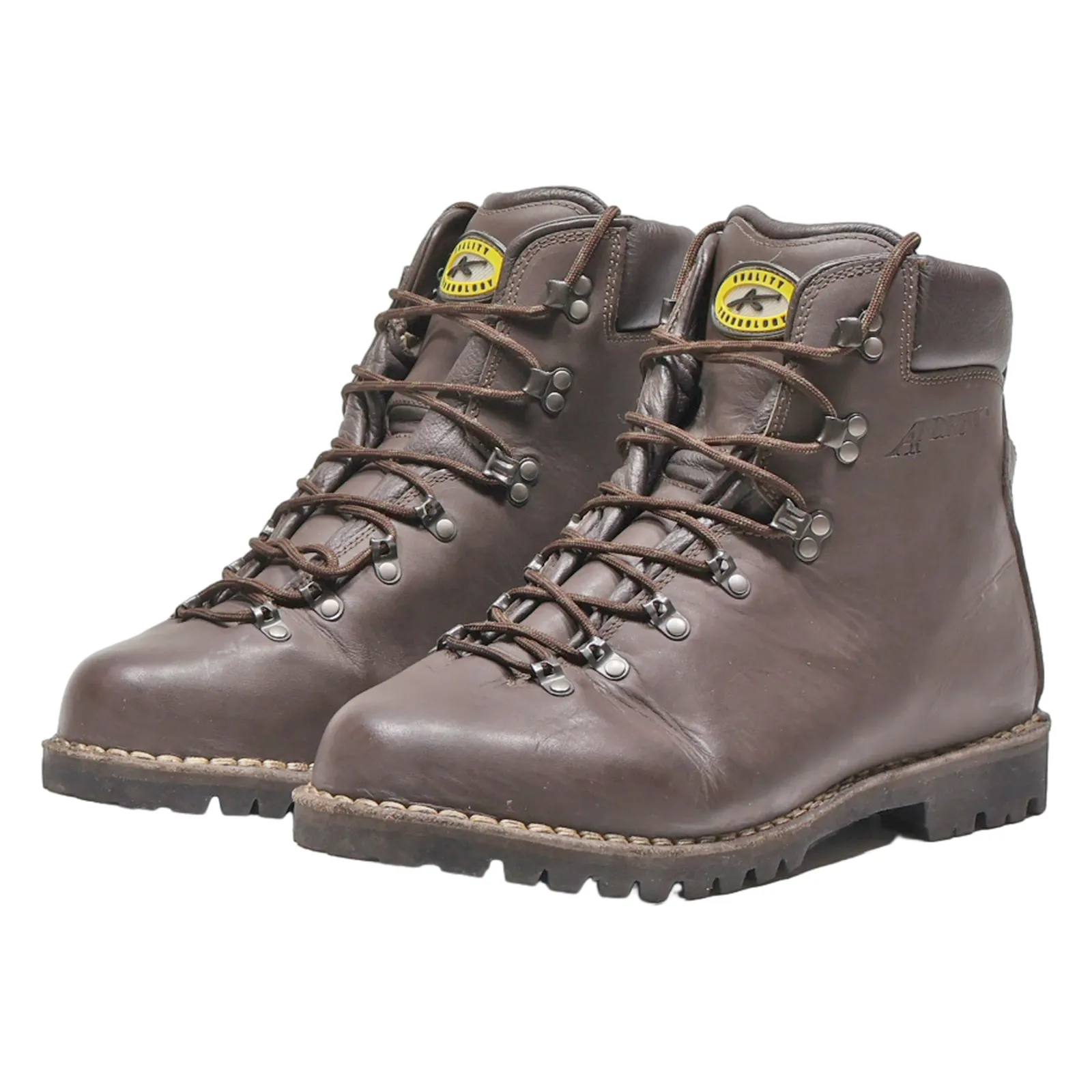 ANDREW Hiking Boots Brown Leather Mens UK 12