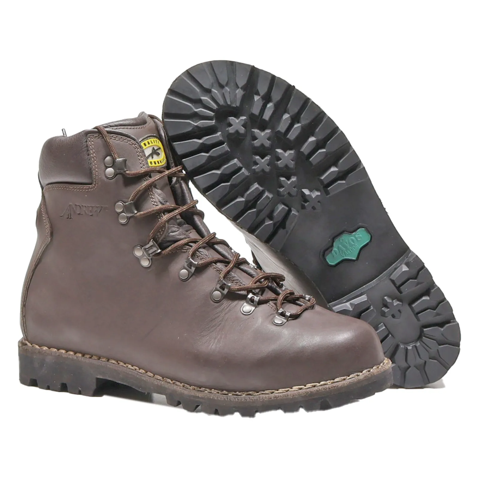 ANDREW Hiking Boots Brown Leather Mens UK 12