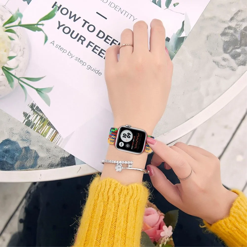 Apple Watch (41mm) elastic watch strap - Colorful Green / Size: S