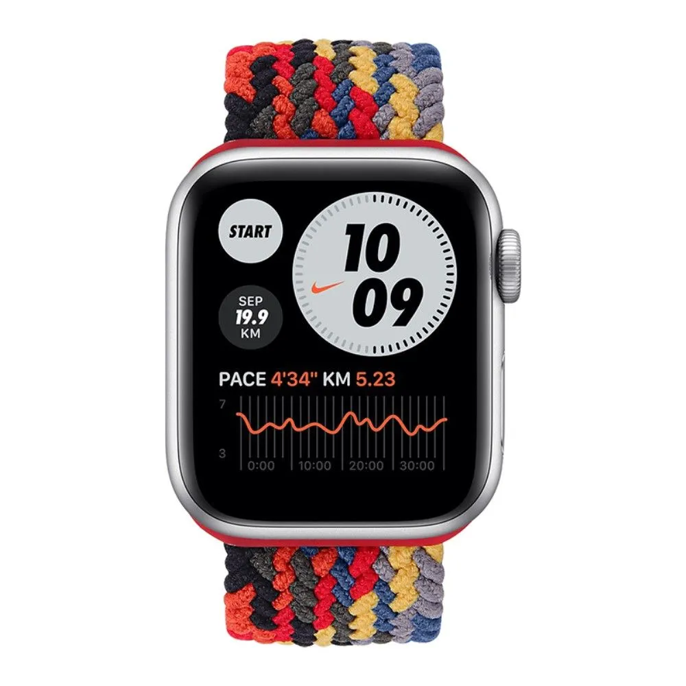 Apple Watch (45mm) elastic watch strap - Colorful Black / Size: S