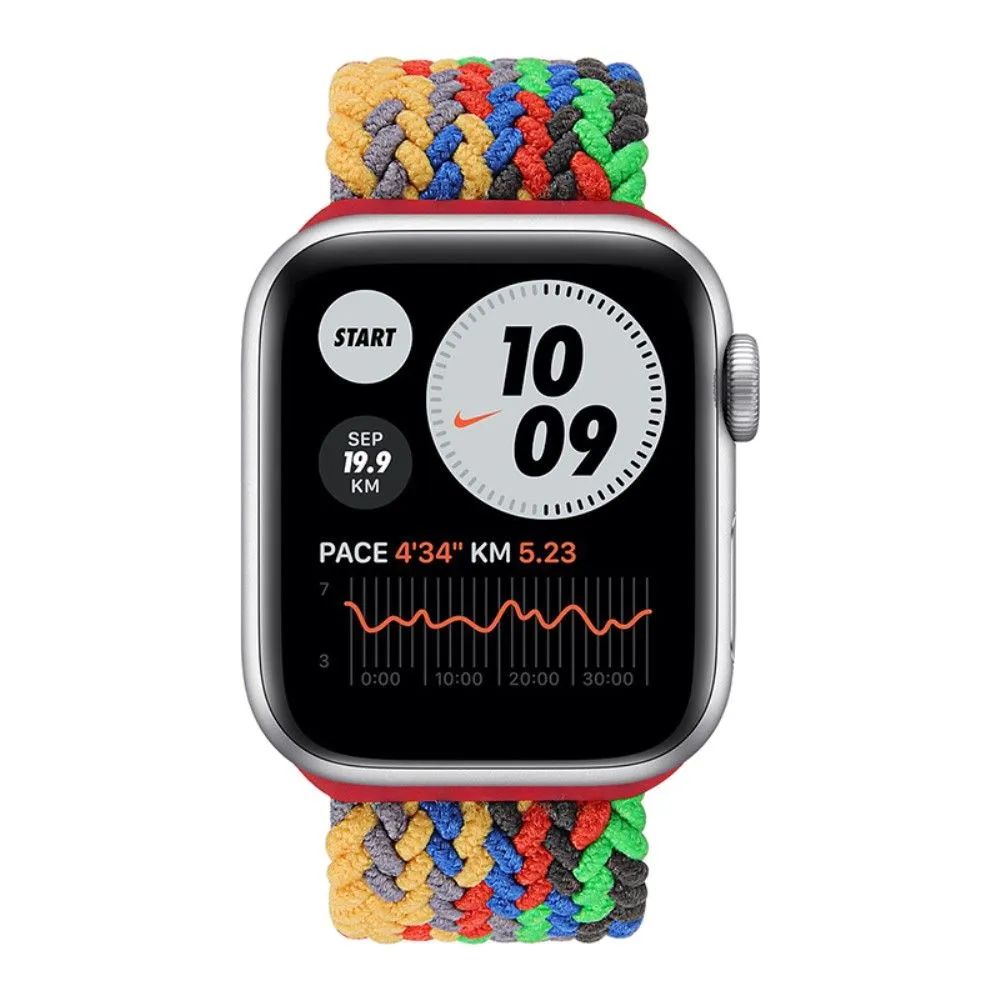 Apple Watch (45mm) elastic watch strap - Colorful Green / Size: XL