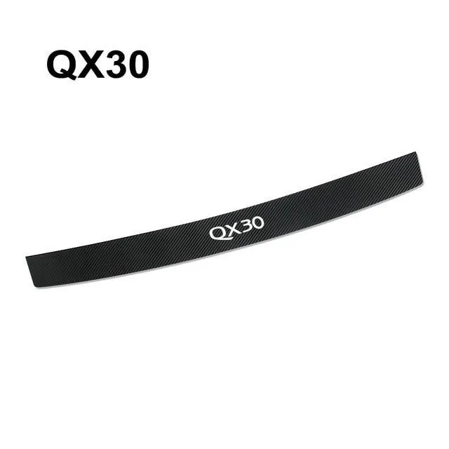 Auto Trunk Carbon Fiber Protector Car Rear Bumper Stickers For Infiniti Q50 Q30 Q60 Q70 IPL QX50 QX30 QX60 QX70 QX80 Accessories