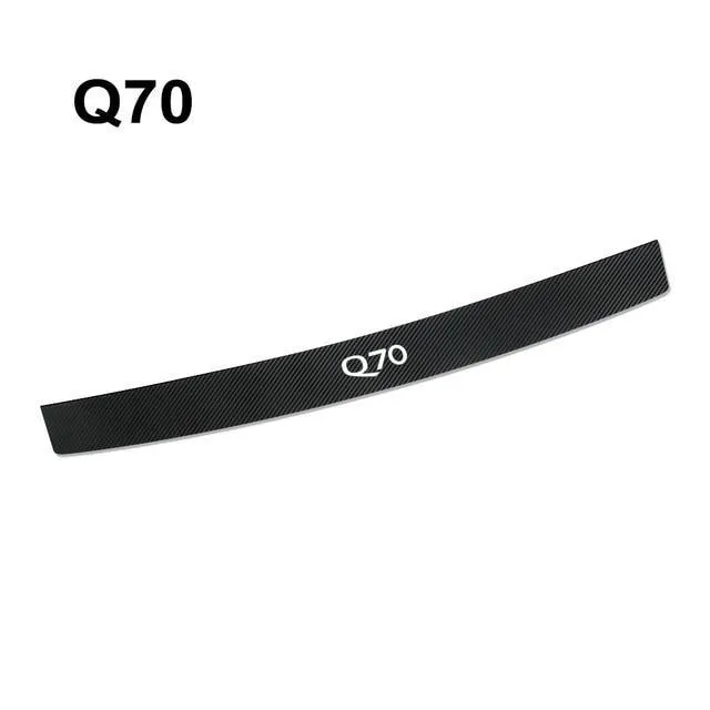 Auto Trunk Carbon Fiber Protector Car Rear Bumper Stickers For Infiniti Q50 Q30 Q60 Q70 IPL QX50 QX30 QX60 QX70 QX80 Accessories