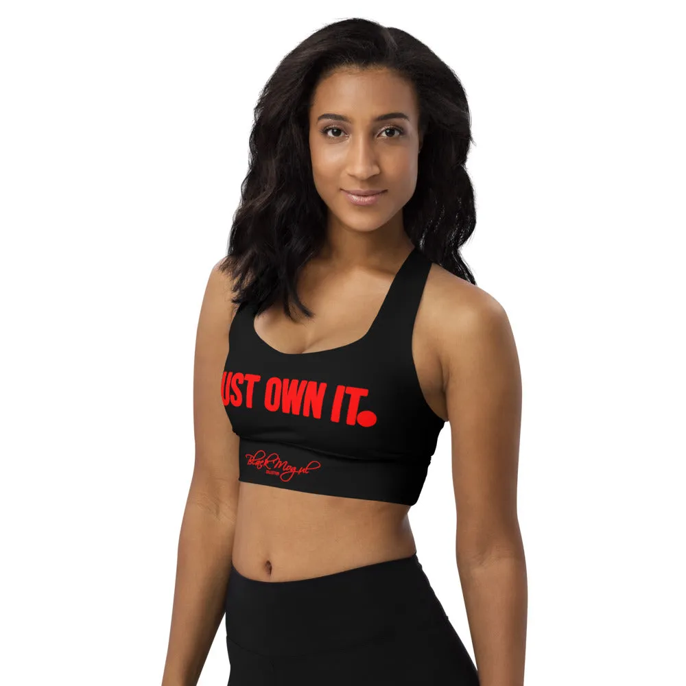 Black Mogul Just Own It Longline sports bra