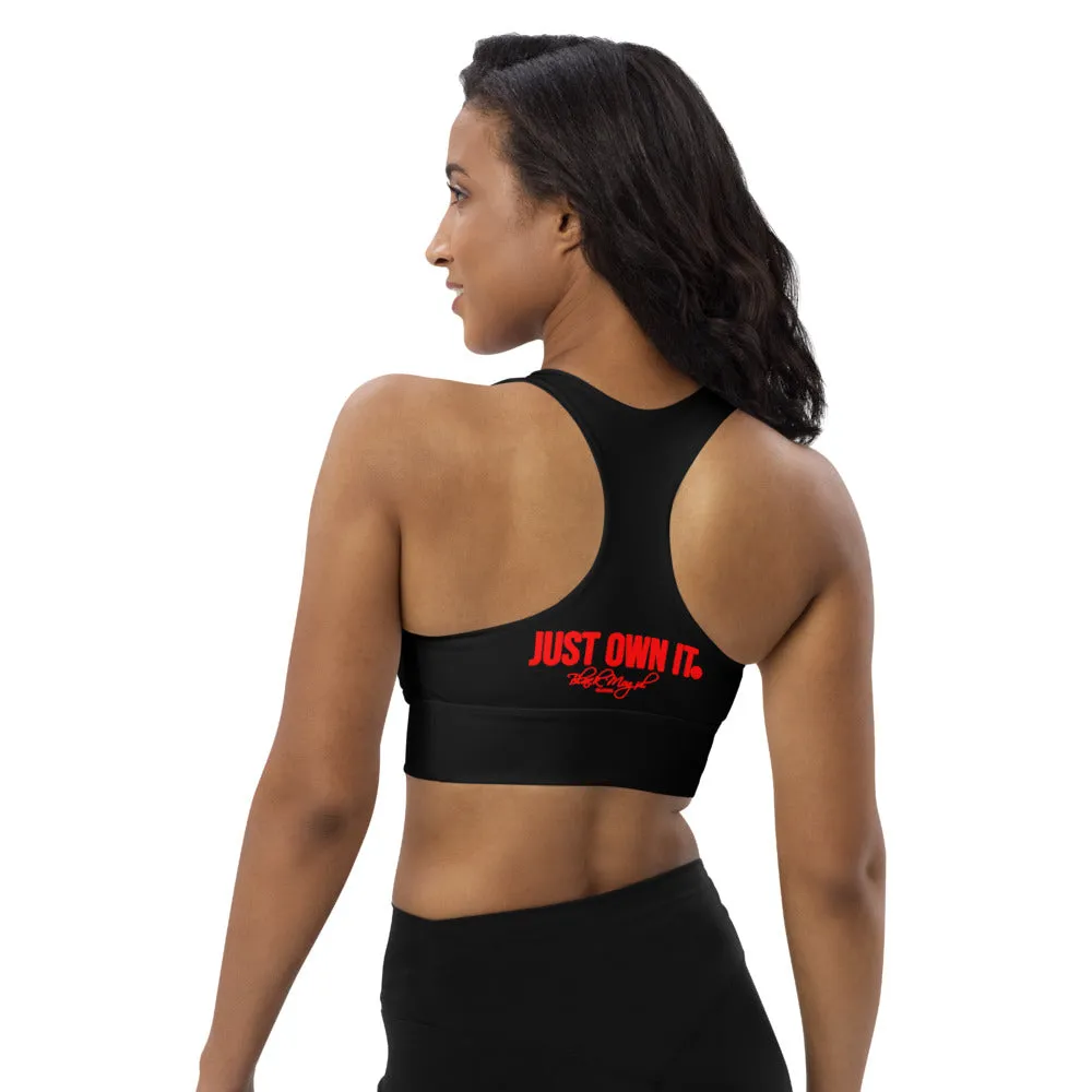 Black Mogul Just Own It Longline sports bra