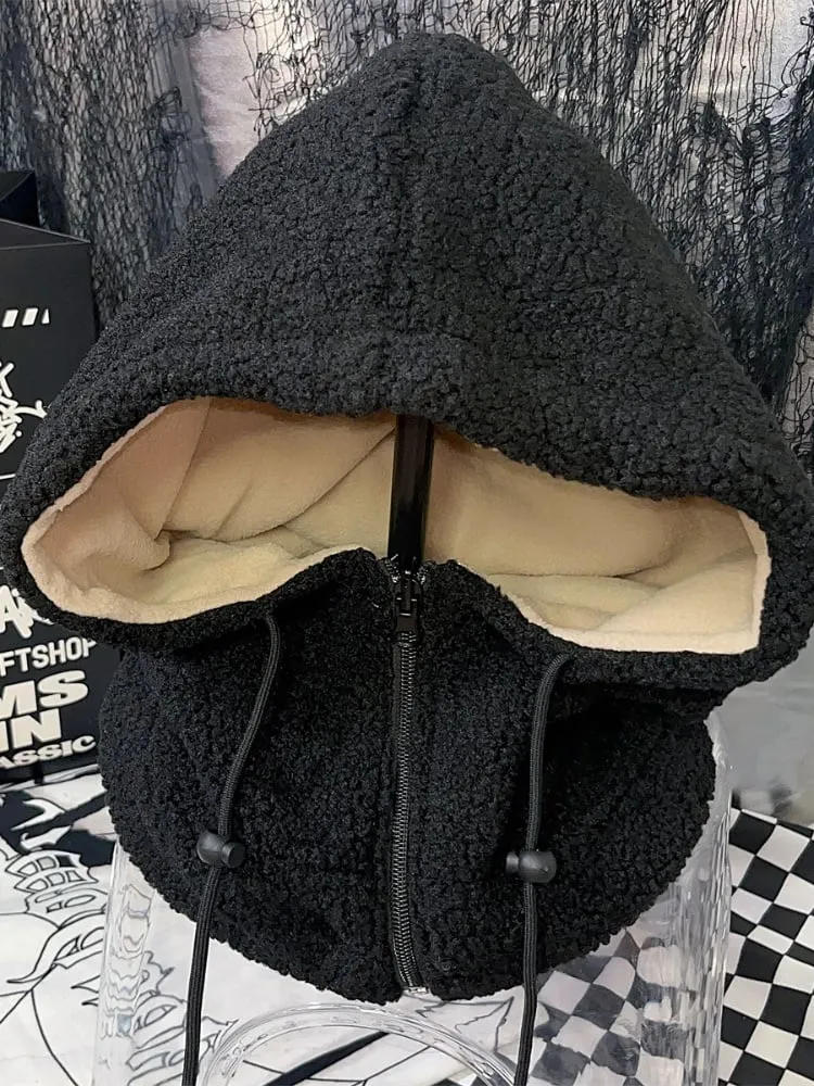 Black/Beige/Coffee Drawstring Hat