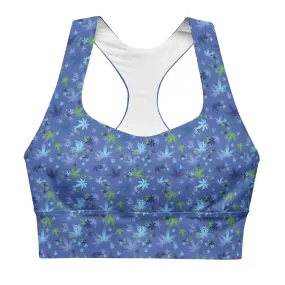 Blue Longline sports bra
