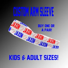 Custom Baseball Arm Sleeves With Names - Single or Pair