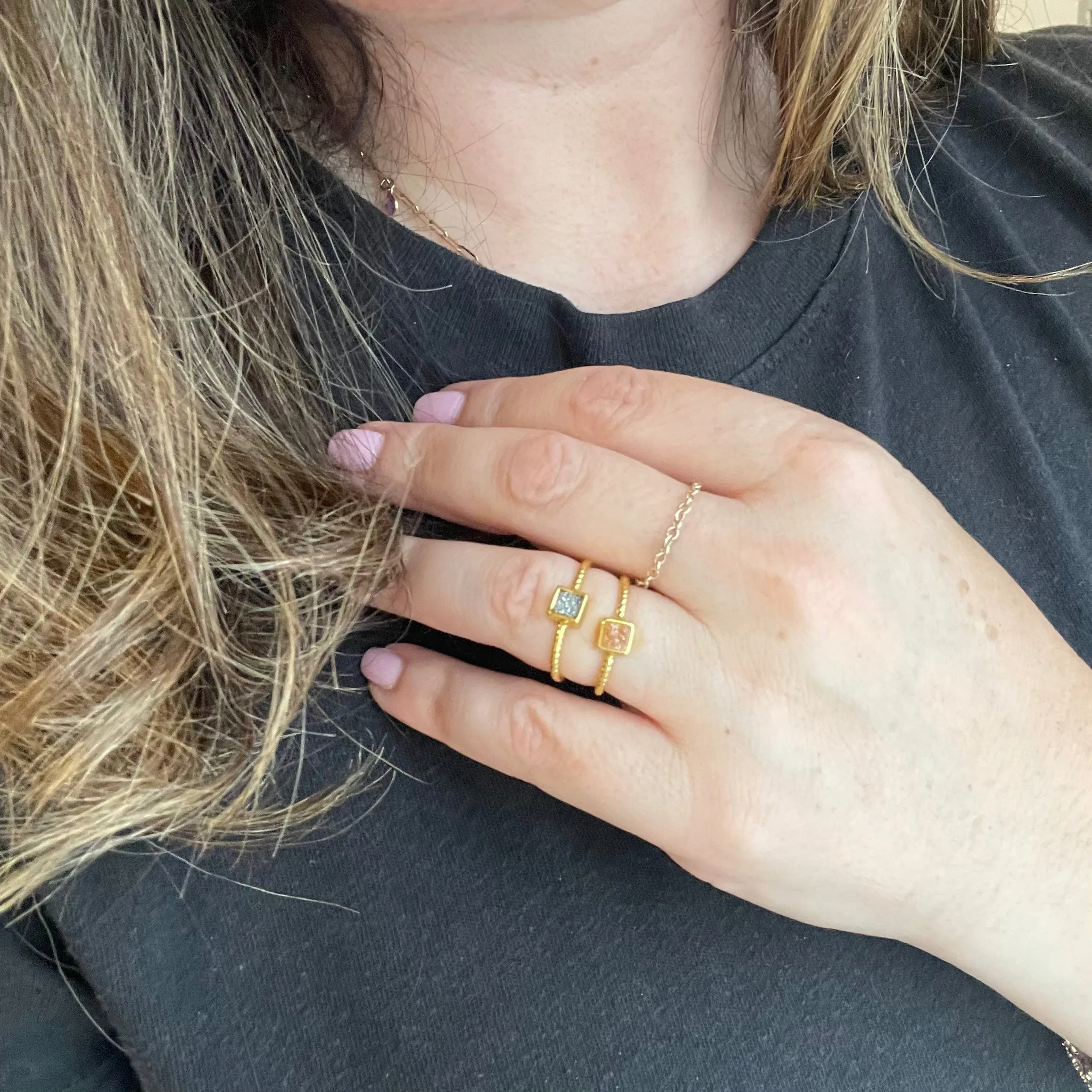 Druzy Ring Set