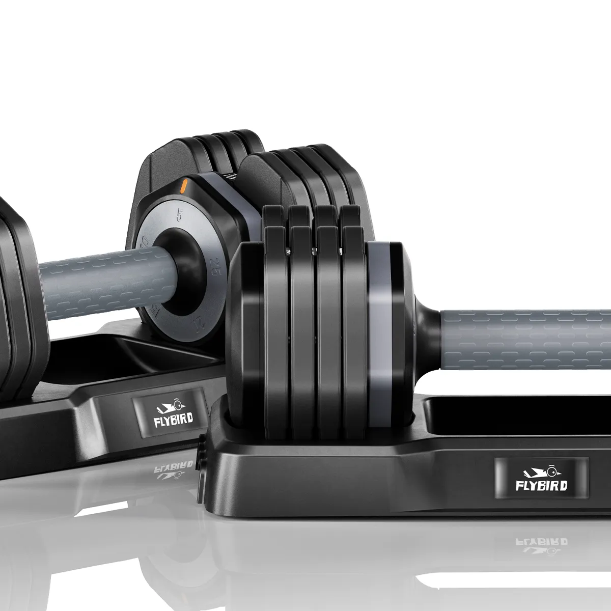 FLYBIRD Quick Adjustable Dumbbell Weight Set  | 25LBS