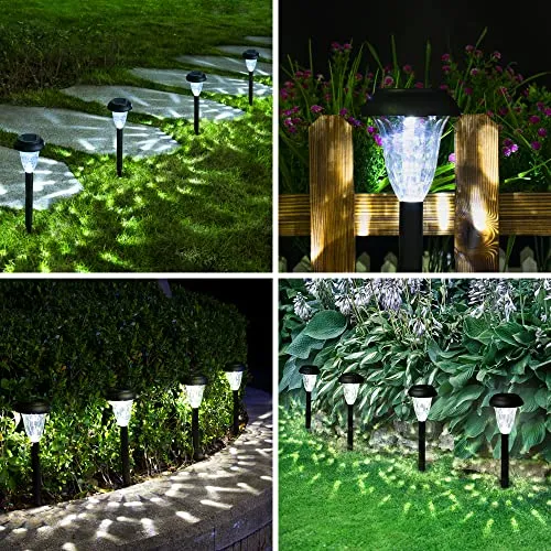 GIGALUMI 12Pack Solar Lights Outdoor Waterproof, Solar Garden Lights, Bright LED Solar Outdoor Lights, Solar Lights for Outside, Yard, Pathways, Landscapes, Walkways and Driveways