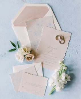 Hand painted, rollable styling mat for wedding photography|baby blue