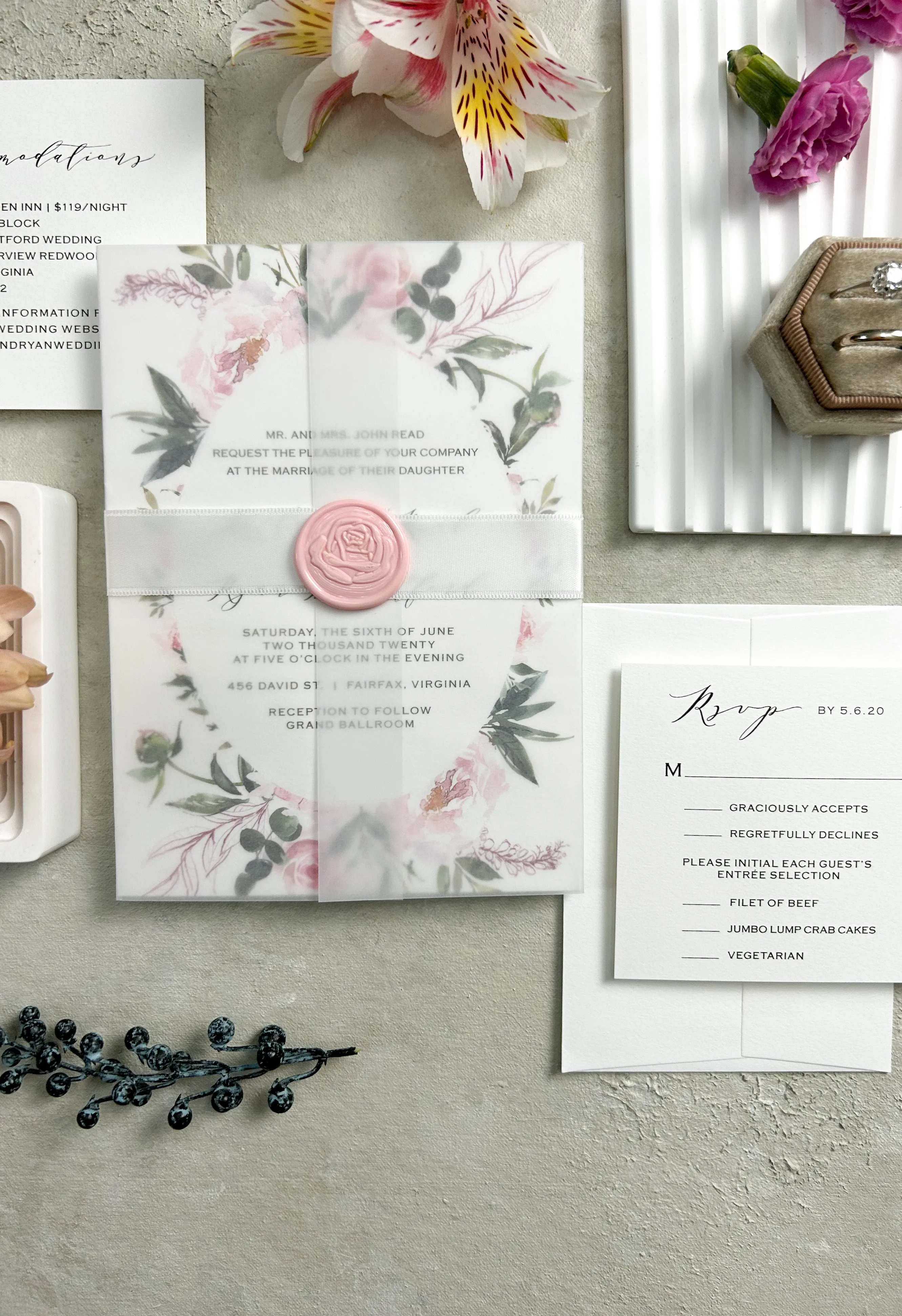 Hand painted, rollable styling mat for wedding photography|pale olive