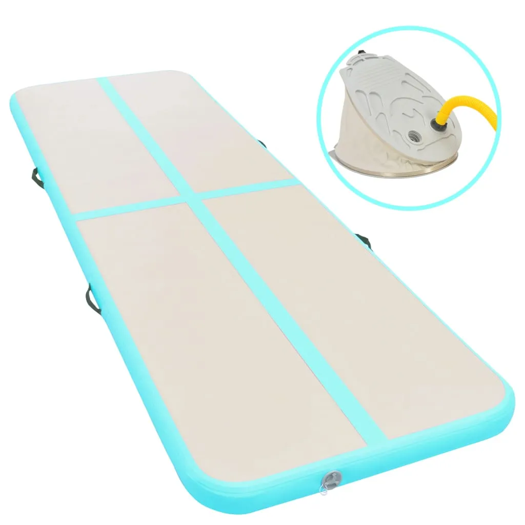 Inflatable Gymnastics Mat with Pump 118.1"x39.3"x3.9" PVC Pink
