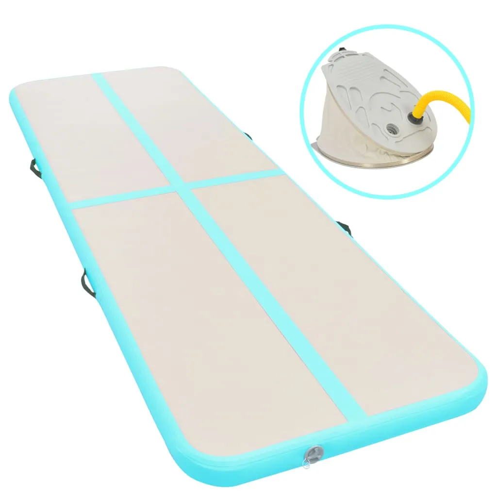 Inflatable Gymnastics Mat with Pump 118.1"x39.3"x3.9" PVC Pink