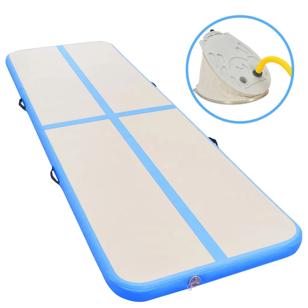 Inflatable Gymnastics Mat with Pump 118.1"x39.3"x3.9" PVC Pink