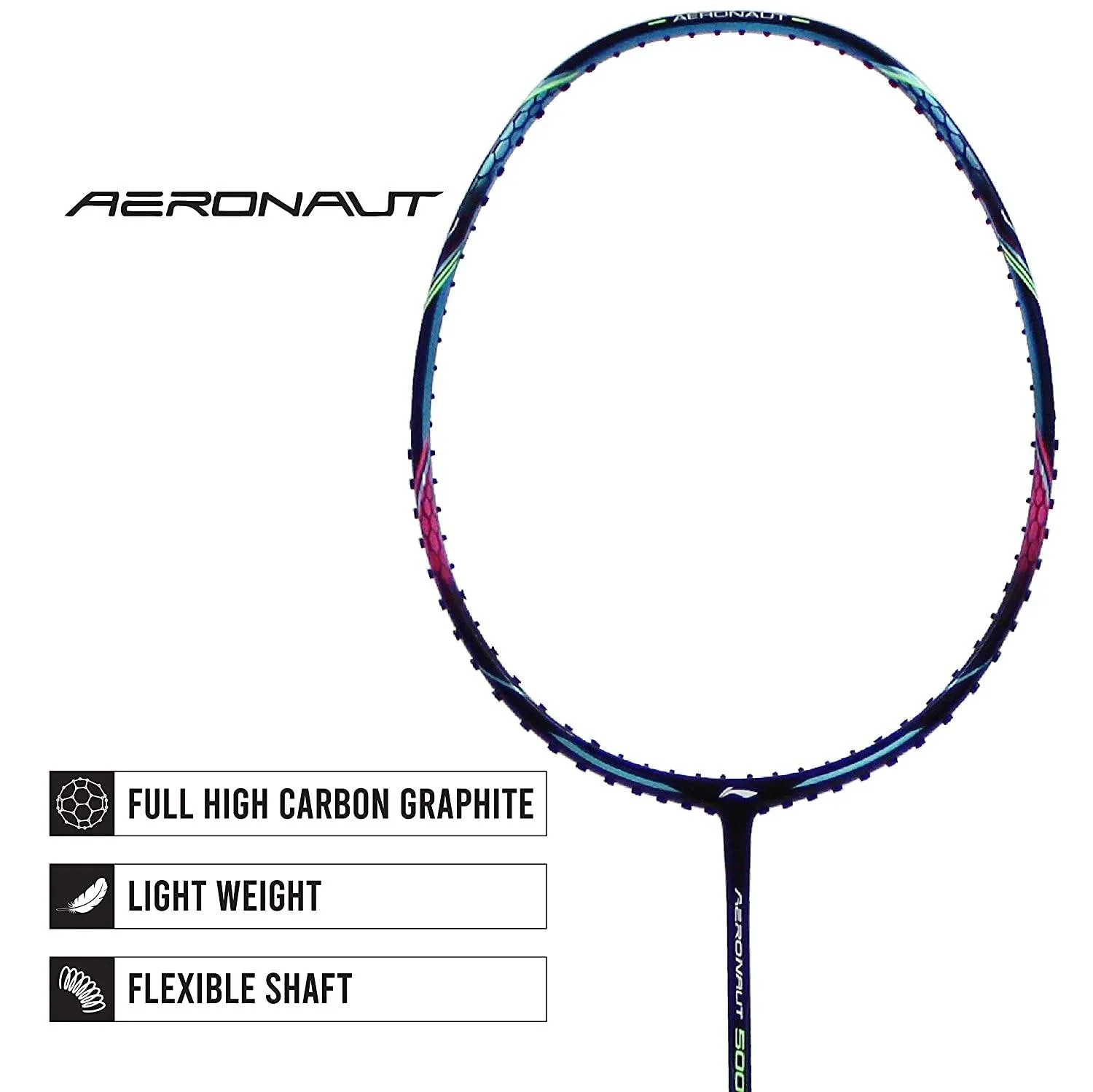 Li-Ning Aeronaut 5000 Badminton Racquet - Black/Blue