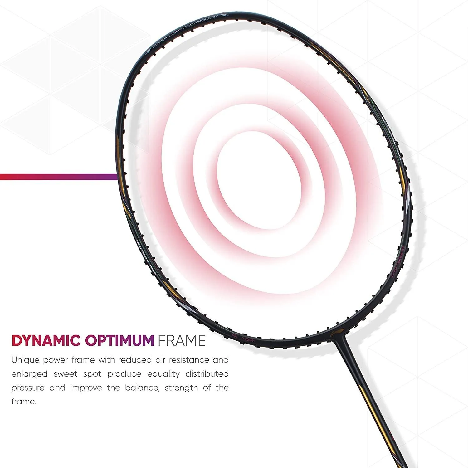 Li-Ning Air Force 78 G2 Carbon Fibre Badminton Racket with Free Full Cover Charcoal/Gold