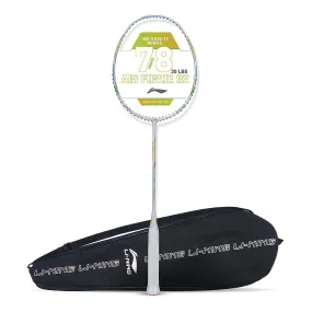 Li-Ning Air Force 78 G2 Carbon Fibre Badminton Racket with Free Full Cover White/Gold