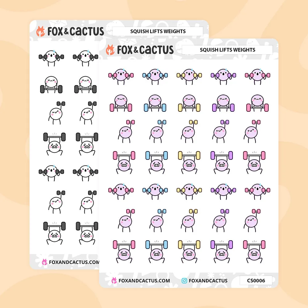 Lifting Squish Stickers