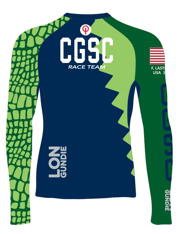 MEN RASH GUARD TOP LONG SLEEVE GREEN | COCONUT GROVE SAILING CLUB - OPTI RACE | PSNLZ'D