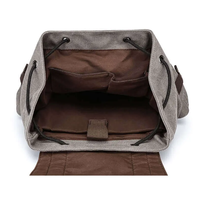 Men's Canvas Laptop Backpack - Fits 15.6 Inch