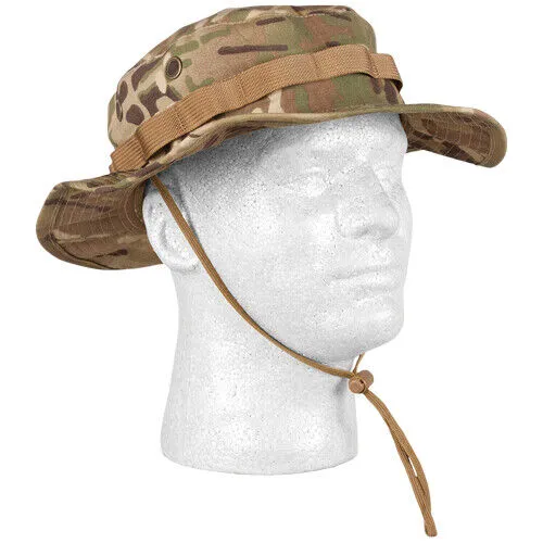 MULTICAM ARMY CAMOUFLAGE BOONIE HAT RIP STOP TYPE II HOT WEATHER HAT MEDIUM