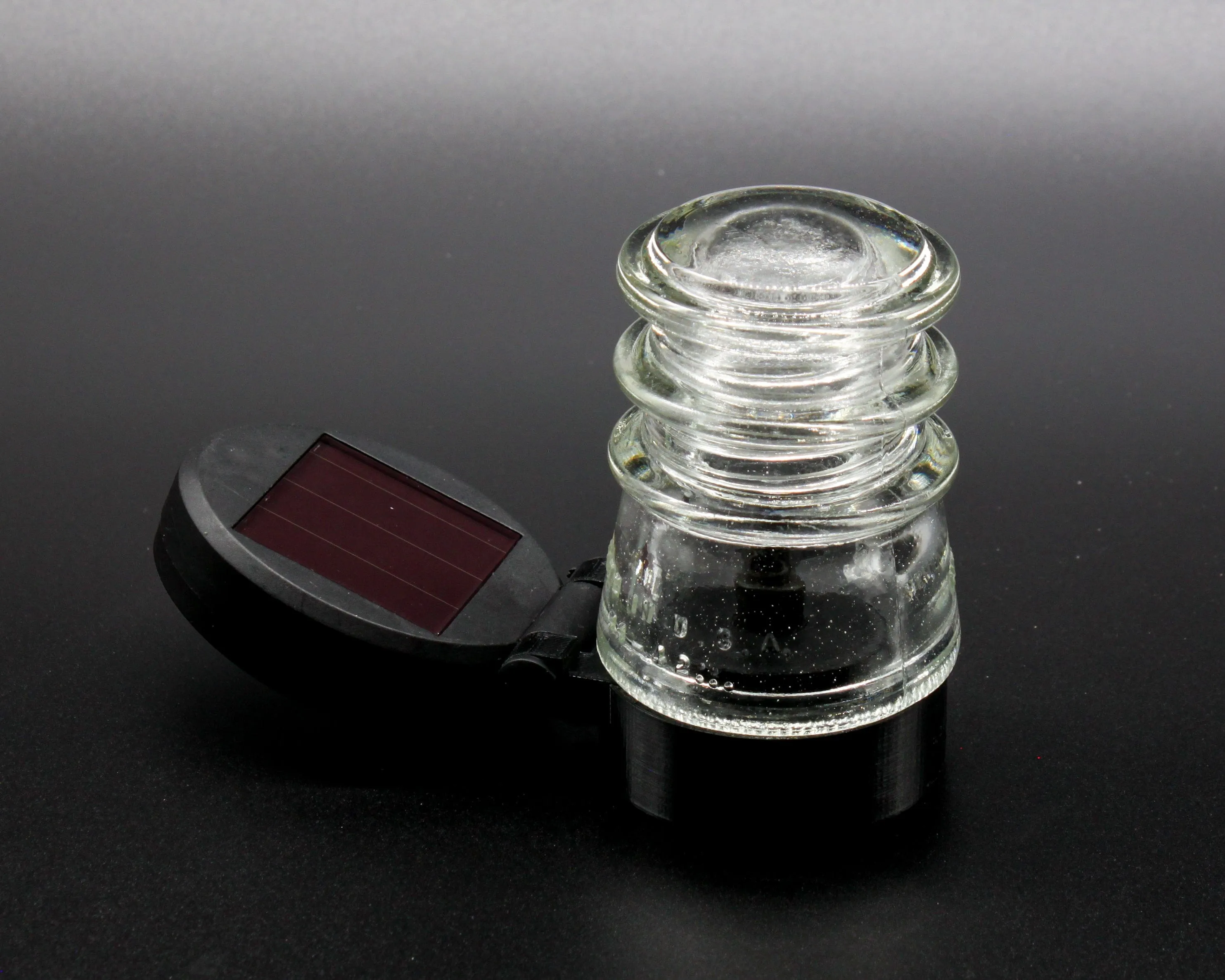 Multicolor Outdoor Solar Lamp Base for "Hemingray-9 and -10, Glass Insulators, Stake Light, Landscape Light, Industrial Lighting, Cyberpunk Lamp