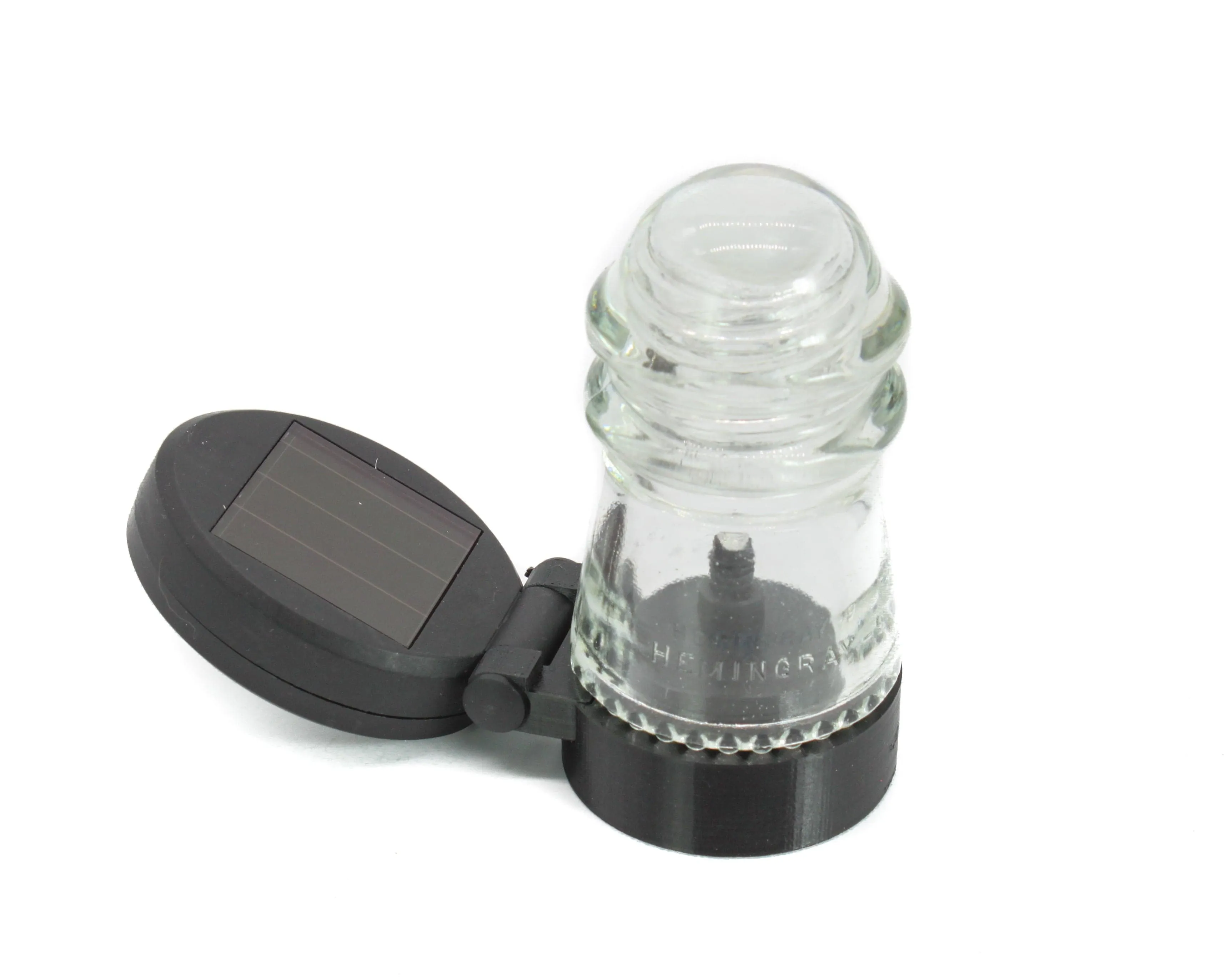 Multicolor Outdoor Solar Lamp Base for "Hemingray-9 and -10, Glass Insulators, Stake Light, Landscape Light, Industrial Lighting, Cyberpunk Lamp