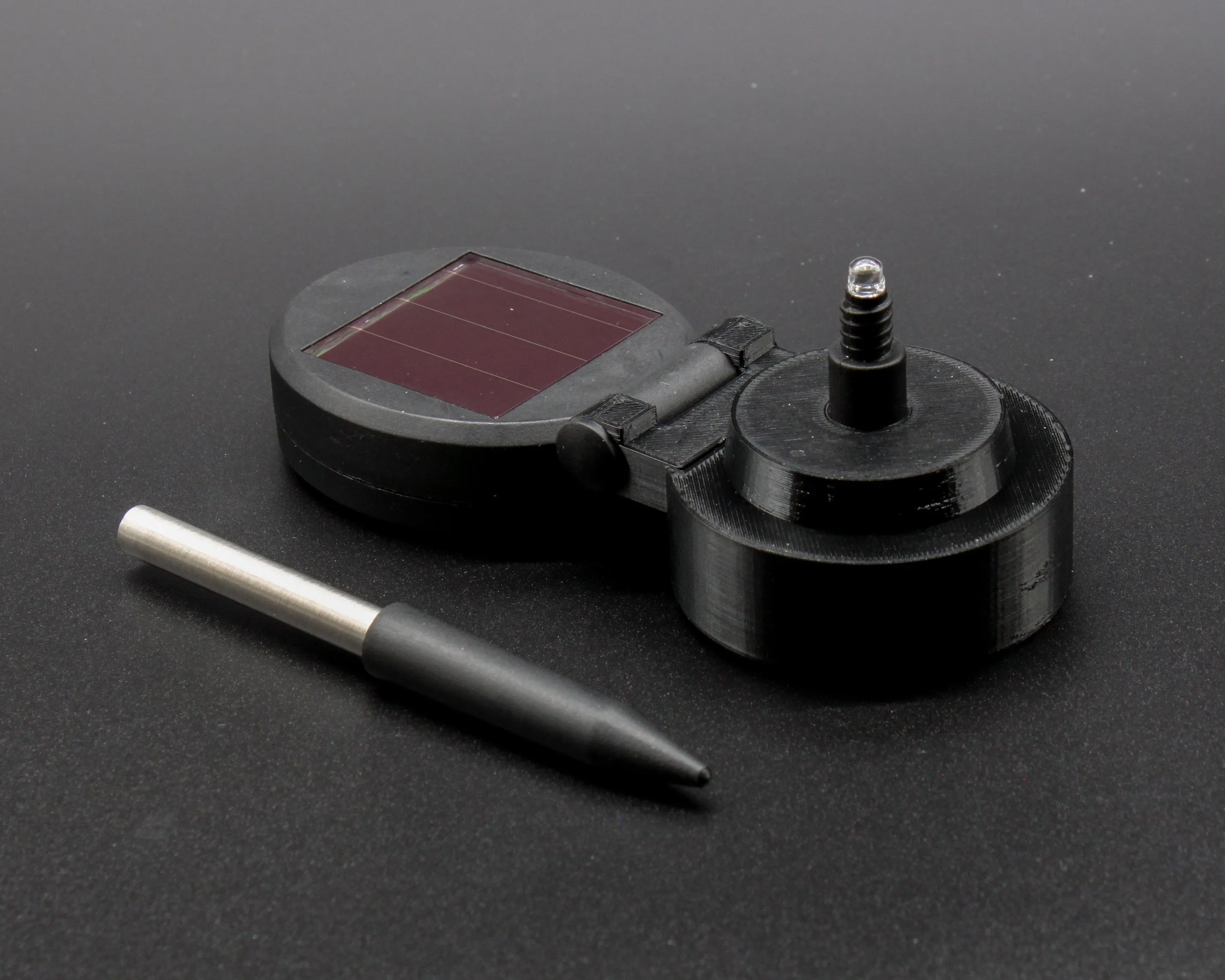 Multicolor Outdoor Solar Lamp Base for "Hemingray-9 and -10, Glass Insulators, Stake Light, Landscape Light, Industrial Lighting, Cyberpunk Lamp