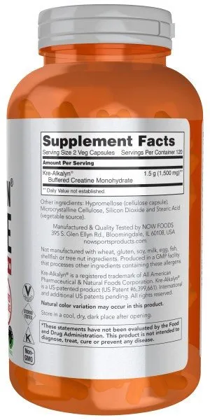 Now Foods Kre-Alkalyn Creatine 240 Capsule