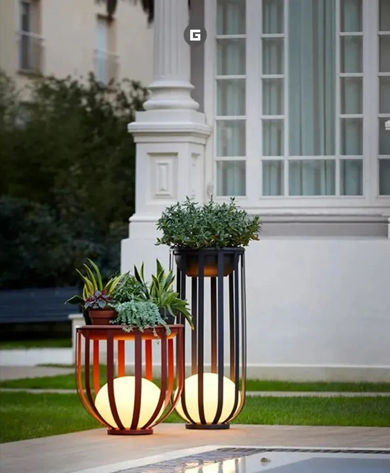 Outdoor Flower Pot Lamp